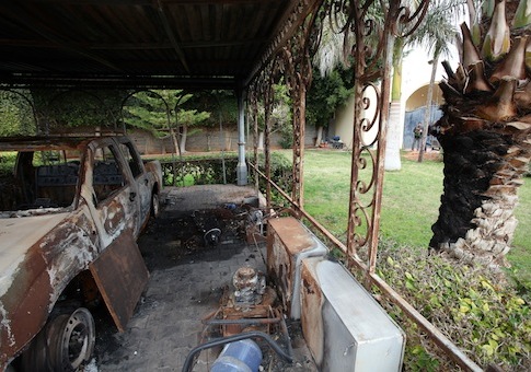 Some of the american consulate burnt cars, in Benghazi, Libya / AP