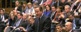 British Prime Minister David Cameron in the House of Commons / AP