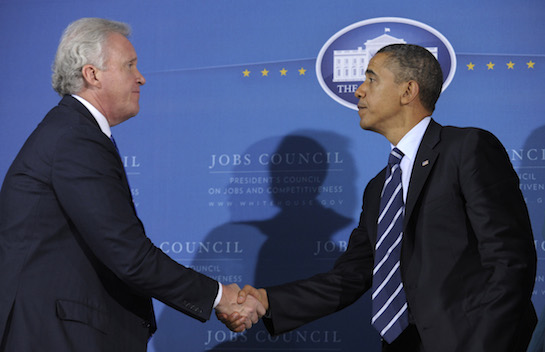 General Electric CEO Jeffrey Immelt and President Barack Obama (AP)