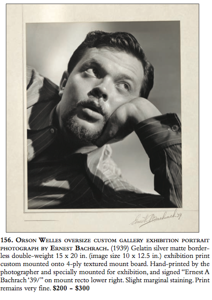 Orson Welles Auction