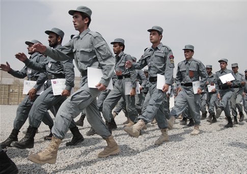Afghan police officers