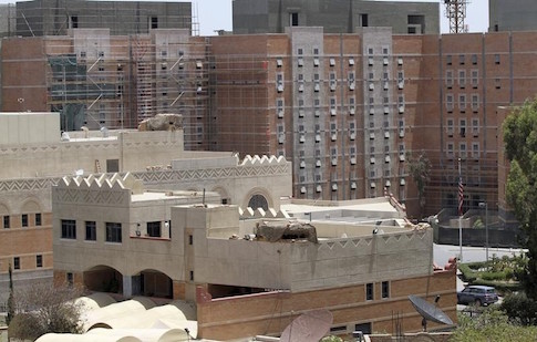 A general view of the U.S. embassy compound in Sanaa