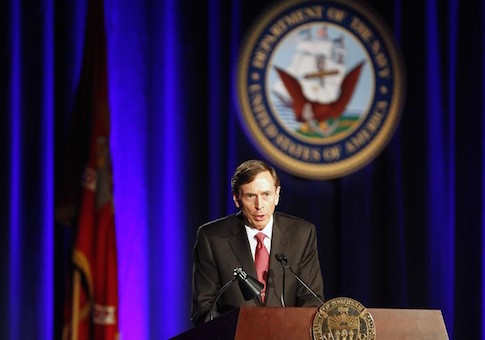 Former CIA director and retired general David H. Petraeus speaks as the keynote speaker at the University of Southern California annual dinner for veterans and ROTC students, in Los Angeles, California March 26, 2013
