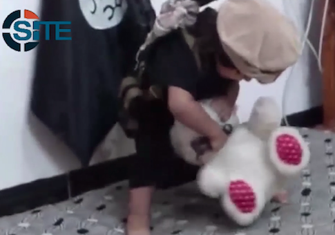 Screenshot of SITE video Islamic State teddy bear beheading