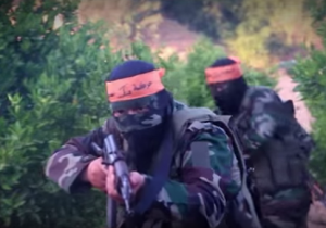 Screen shot from al-Sabireen propaganda video