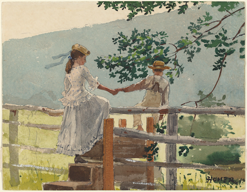 'On the Stile' by Winslow Homer