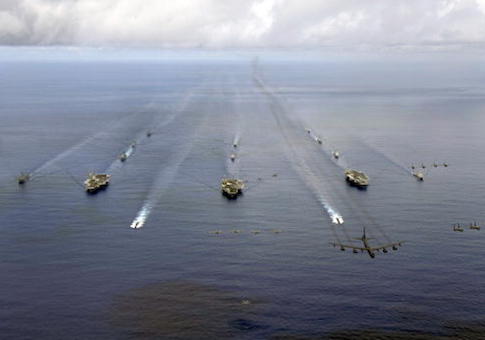 U.S. Navy Trains At Sea
