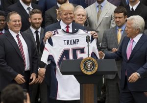 President Trump with New England Patriots