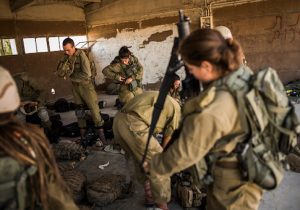 IDF soldiers prepare for a day of combat practice