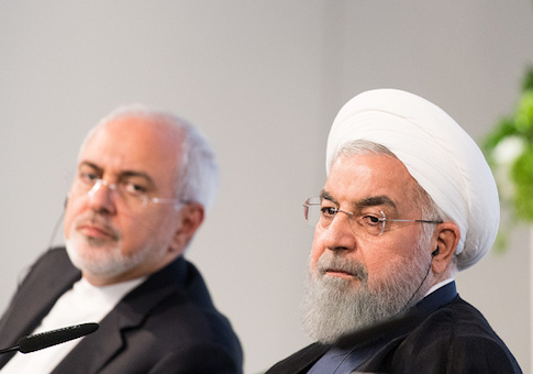 Iranian President Hassan Rouhani and Mohammad Javad Zarif, Iran's foreign secretary