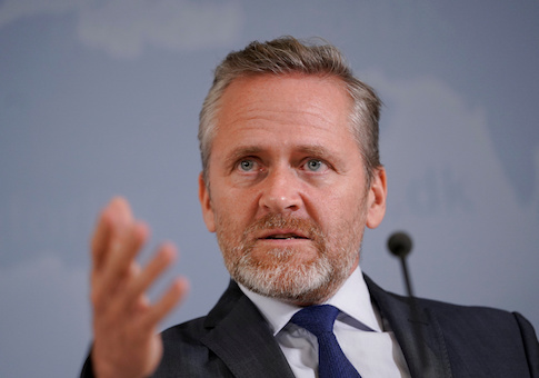 Danish Foreign Minister Anders Samuelsen speaks during a news conference