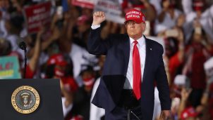 Donald Trump Holds Late-Night Campaign Rally In Miami Area