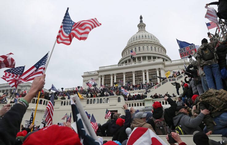 The U.S. Capitol Building is stormed by a pro-Trump mob on January 6, 2021