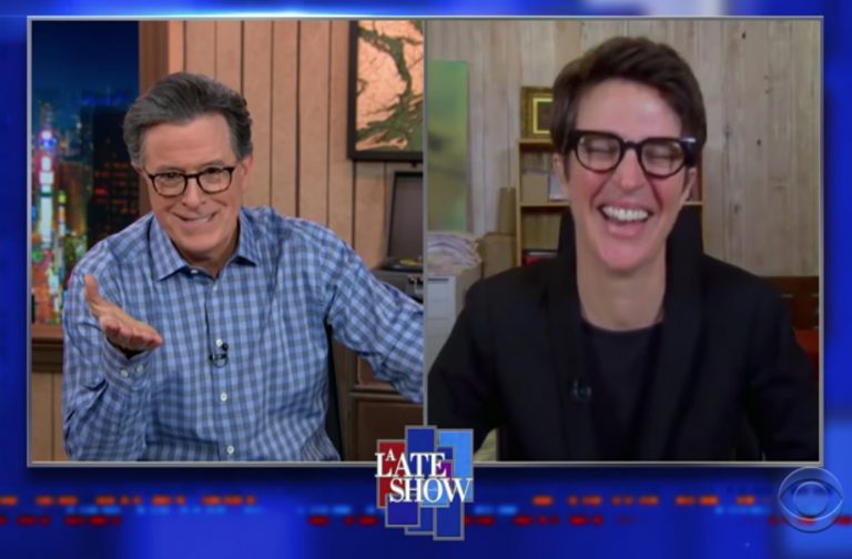 WATCH: Rachel Maddow and Stephen Colbert, Twinsies