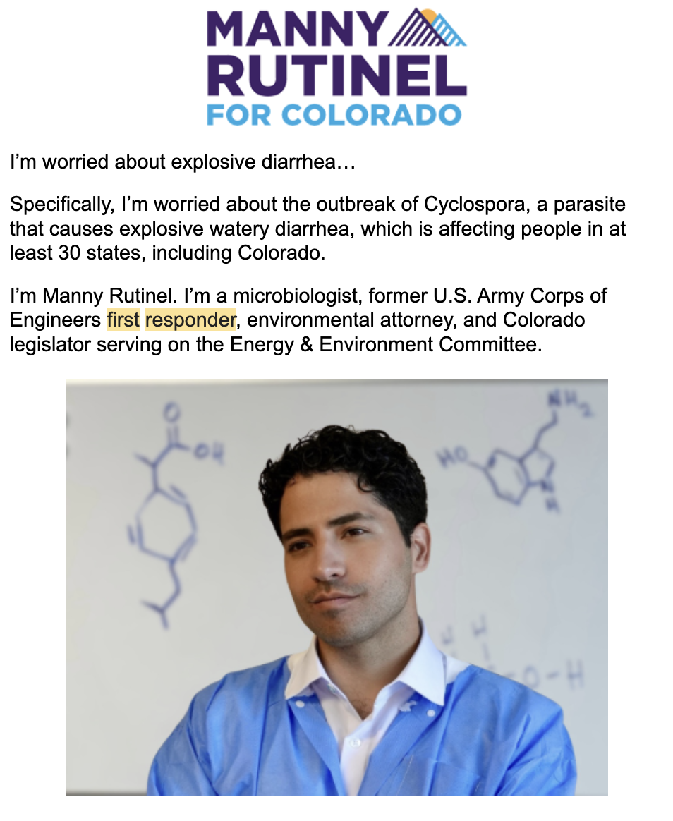 Colorado Dem Manny Rutinel Claimed To Be a 'First Responder' After Hurricane Maria. He Worked on Spreadsheets.